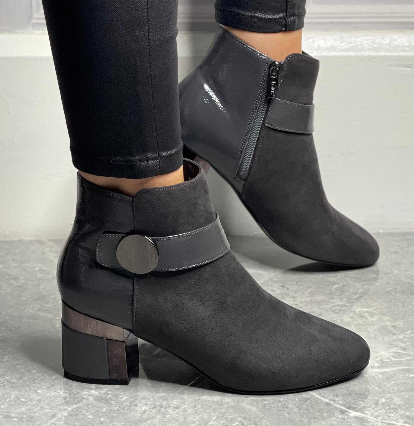 Lotus - 'Kirsty' Grey Dress Boot