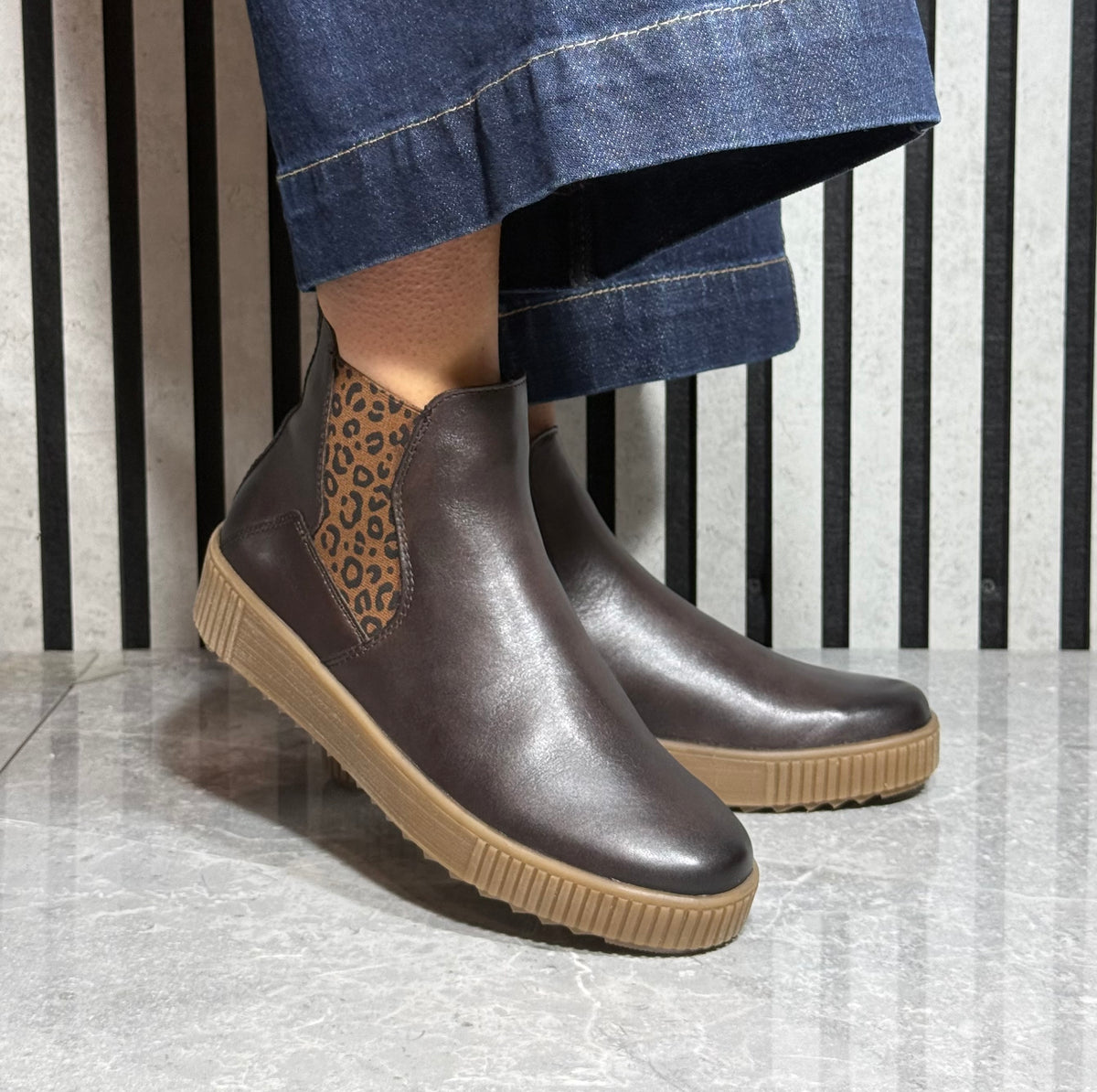 Remonte - Brown Gum Sole Leather Boot