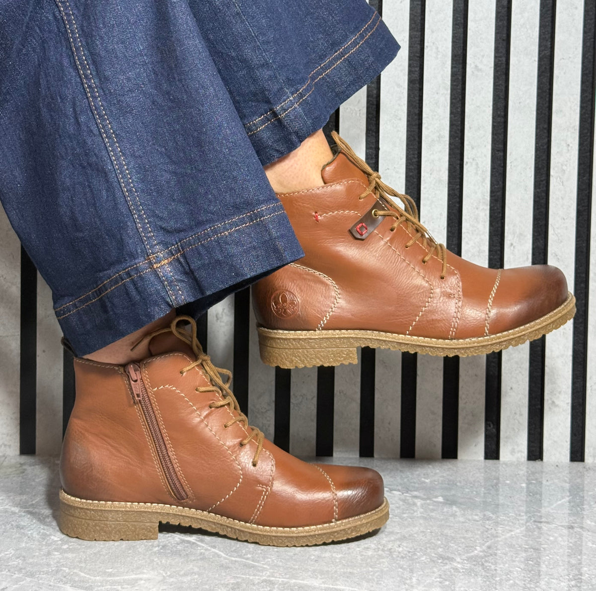 Rieker - Tan Laced Boot