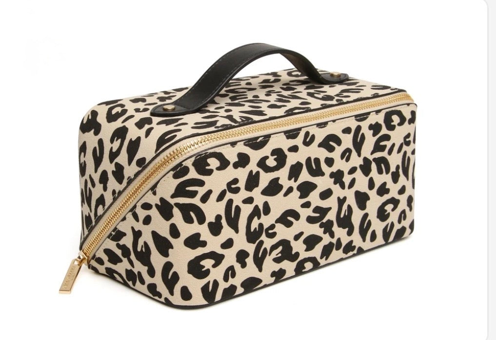 Alice Wheeler - Light Leopard Train Case