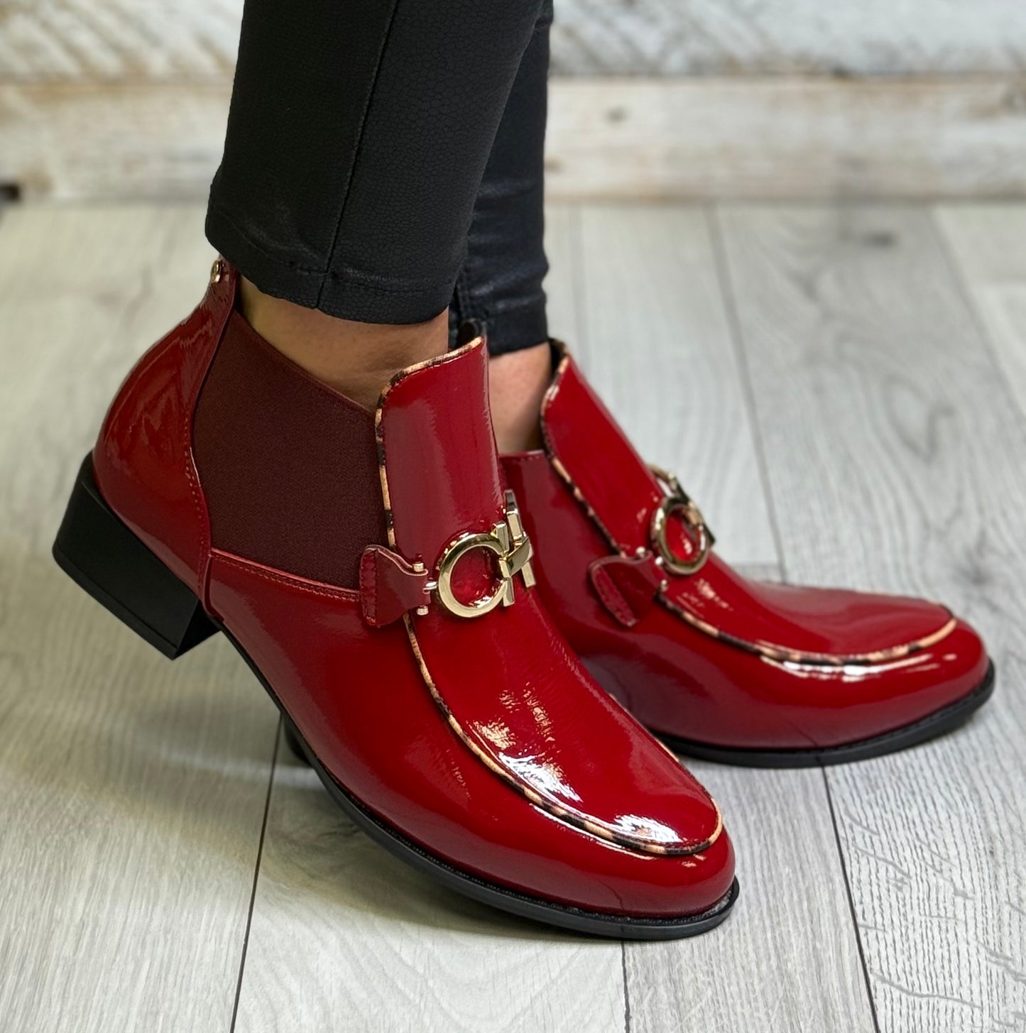 Patrizio Como - 'Lendorf' Rossa Patent Ankle Boot