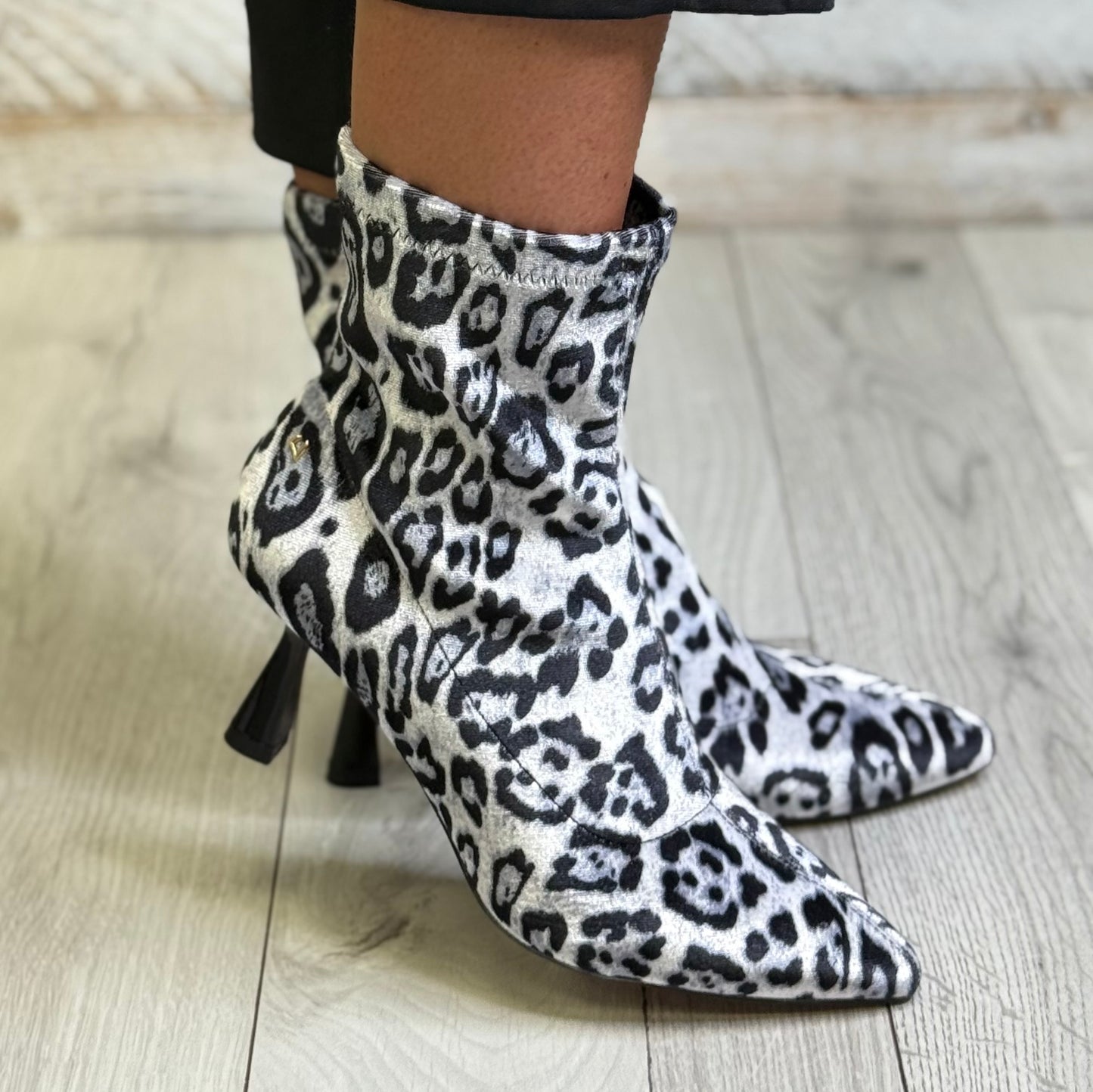 Una Healy - 'A Fire Love' Cruella Leopard Sock Boot