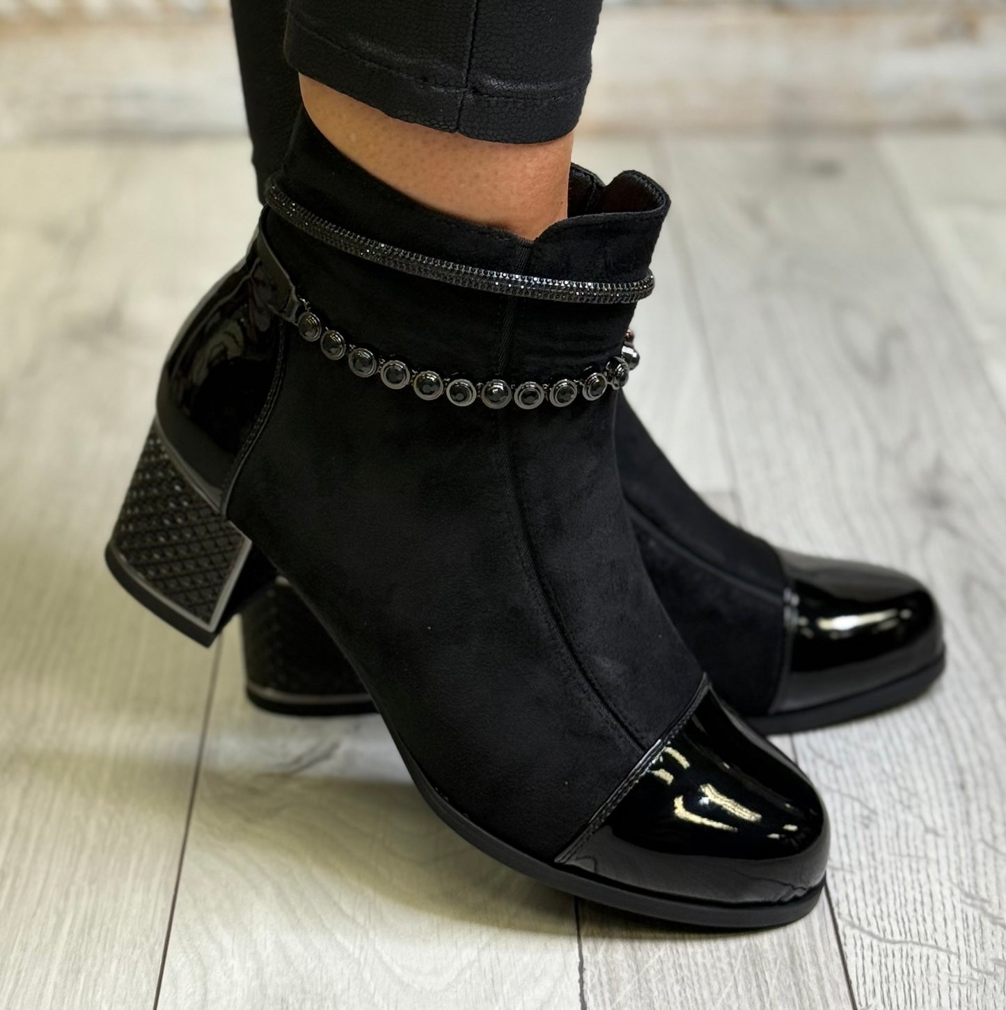 Redz - Black Faux Suede Dress Boot