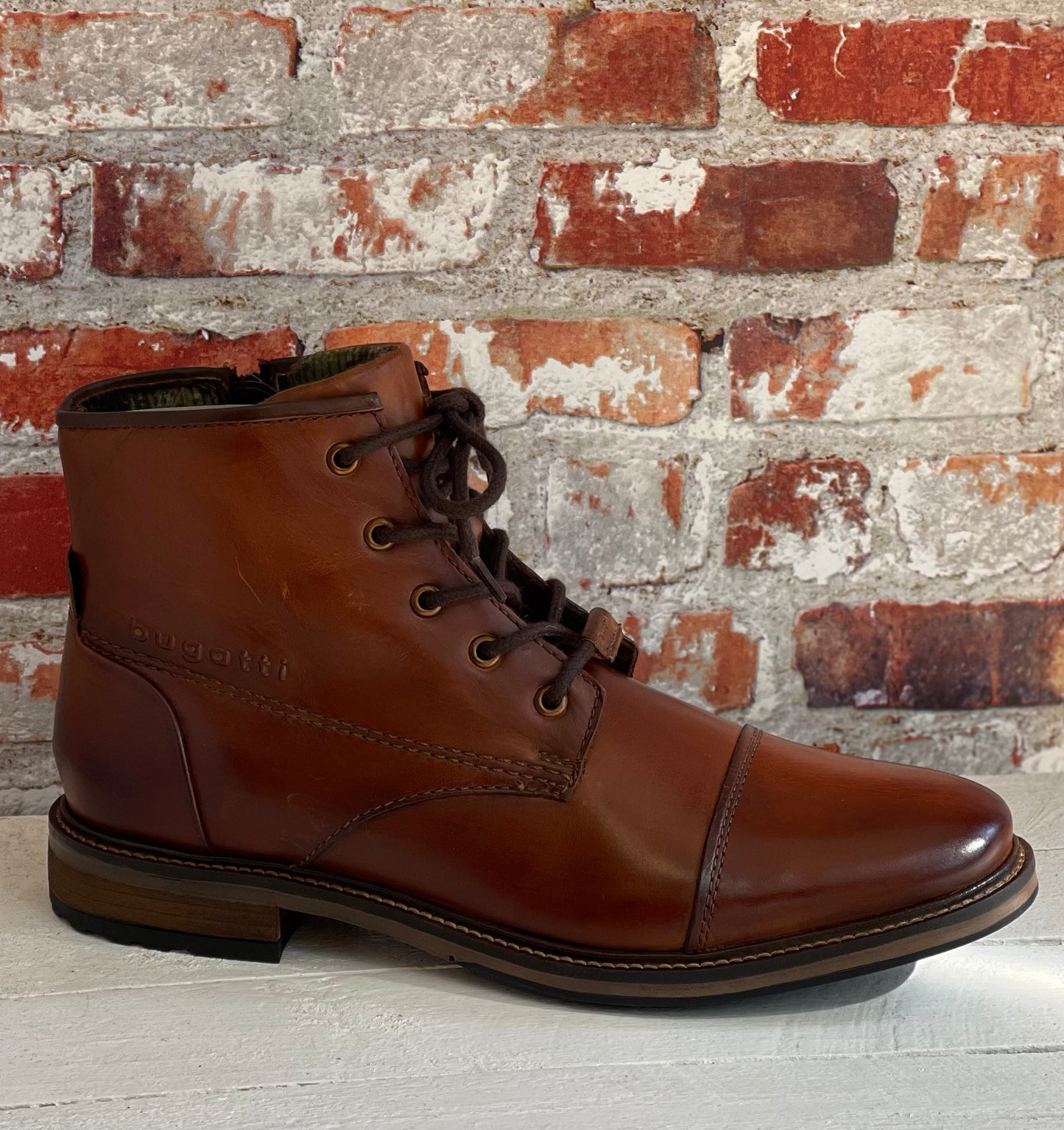 Bugatti - Mens Cognac Leather Boot