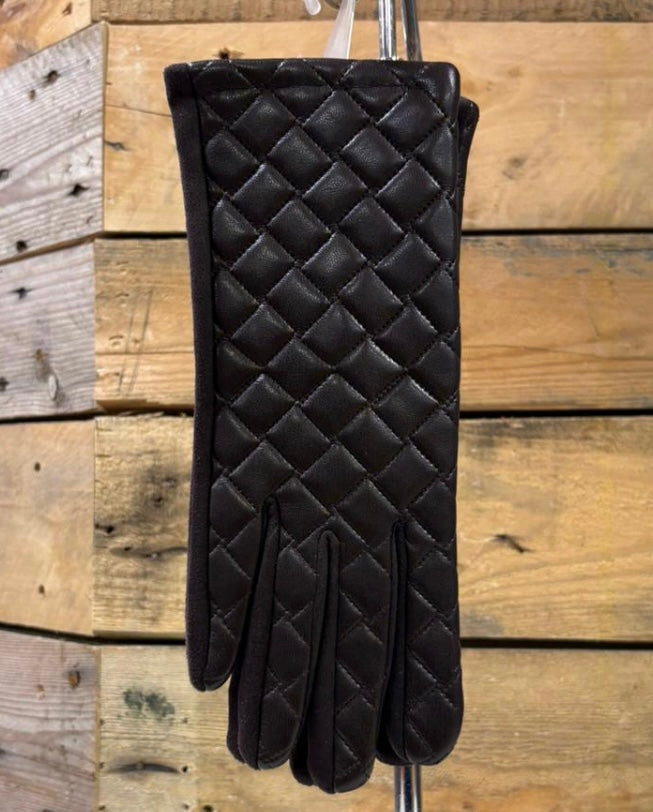 hannah k - Black Faux Leather Glove