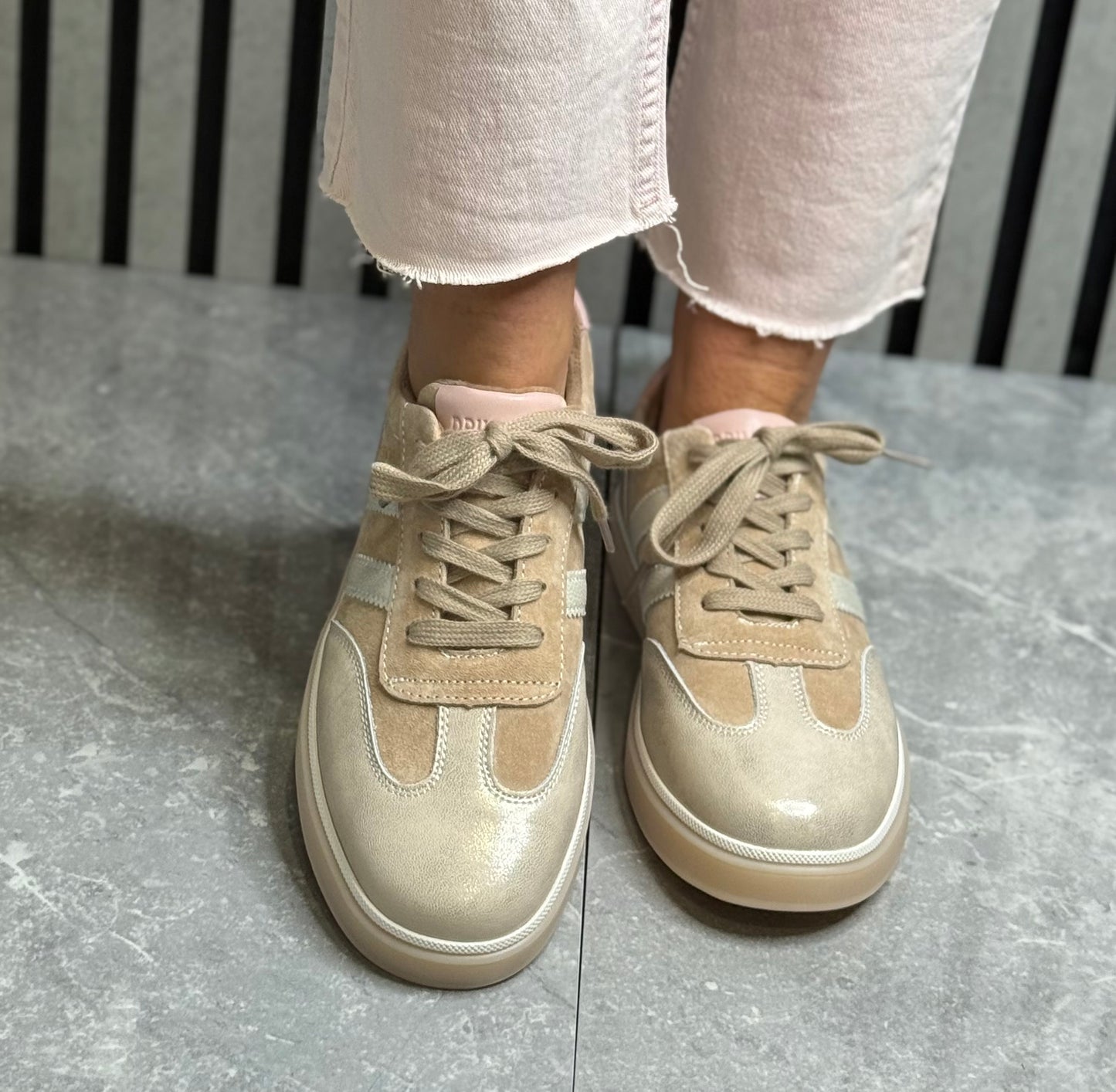 Drilleys- 'Seventy Five’ Topaz Jupitor Leather Trainer