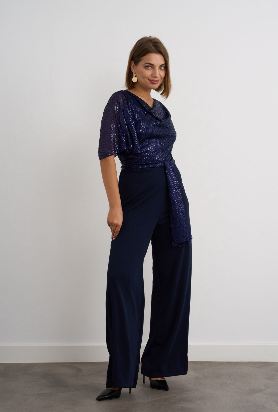 Navy Sparkle Top Jumpsuit