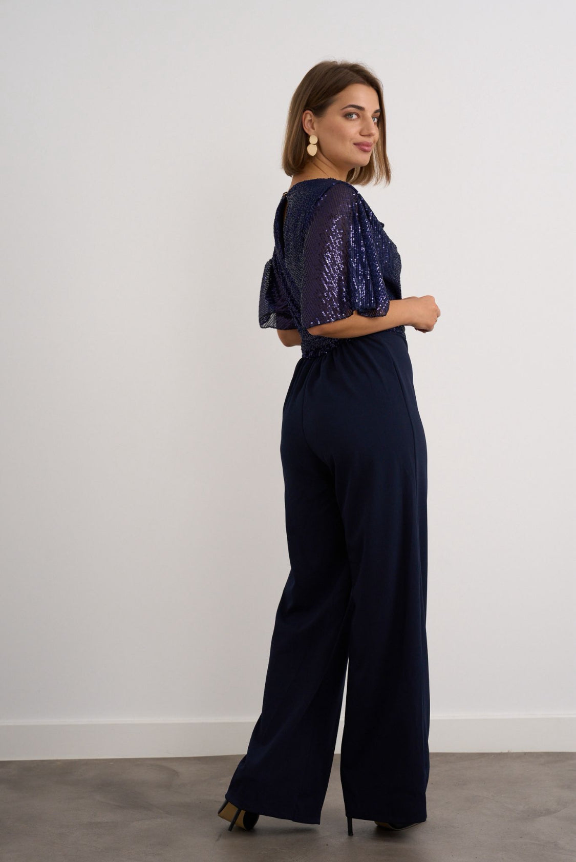 Navy Sparkle Top Jumpsuit