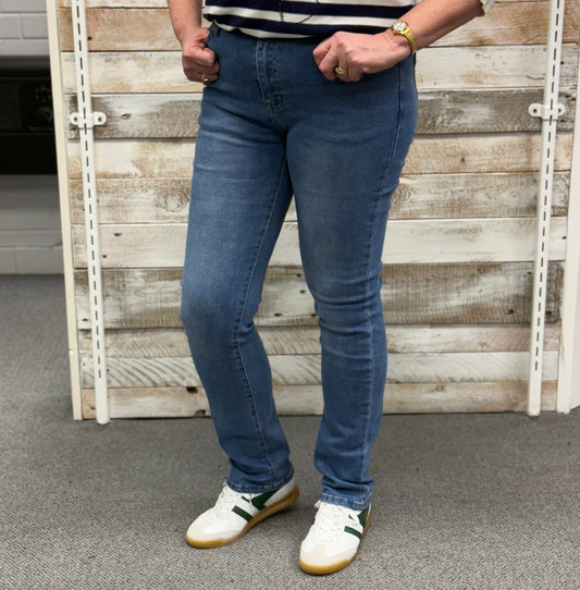 Light Denim Straight Leg Jean