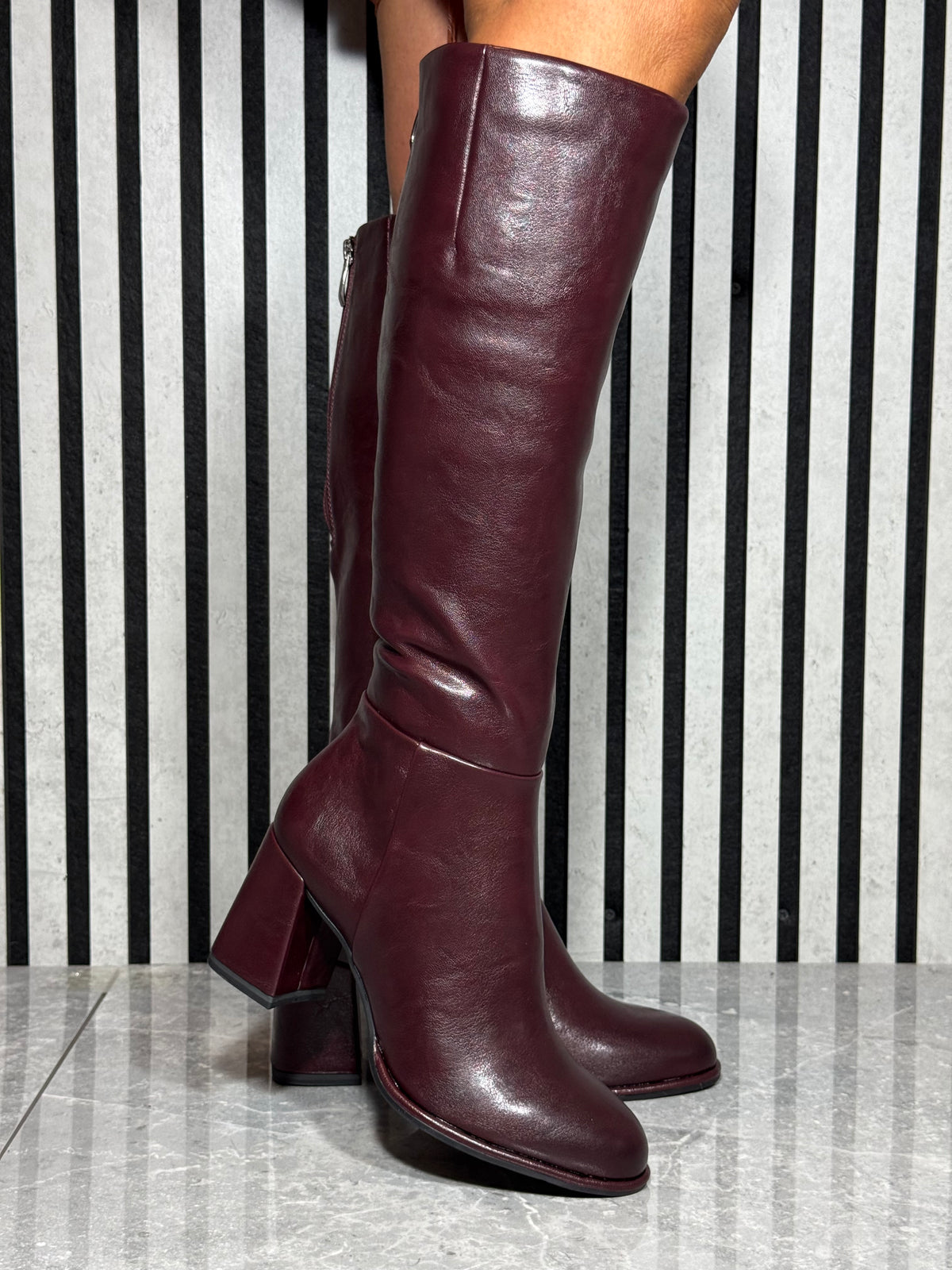 Tamaris - Burgundy Knee High Boot