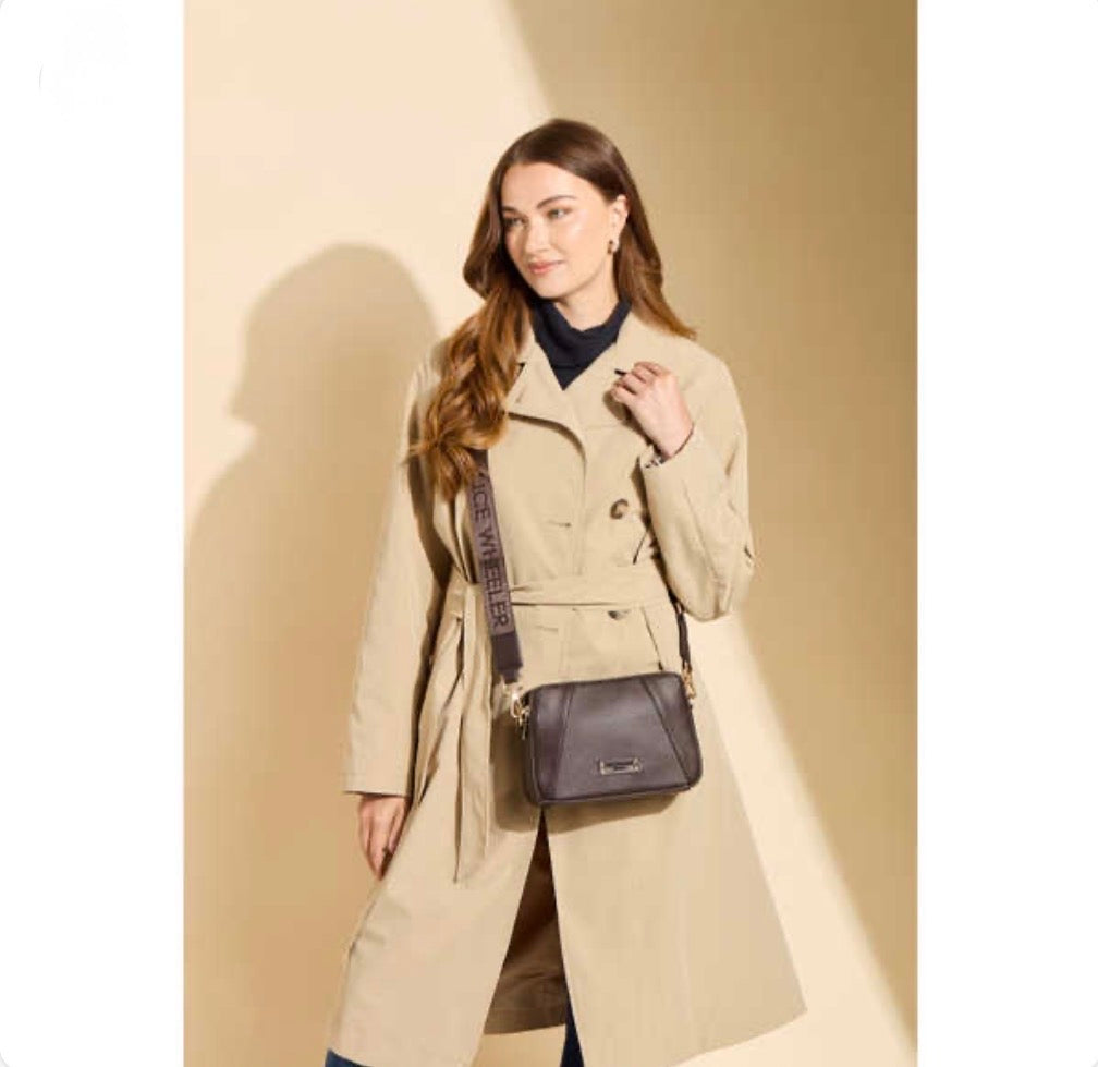 Alice Wheeler - Kensington Chocolate Double Zip Crossbody