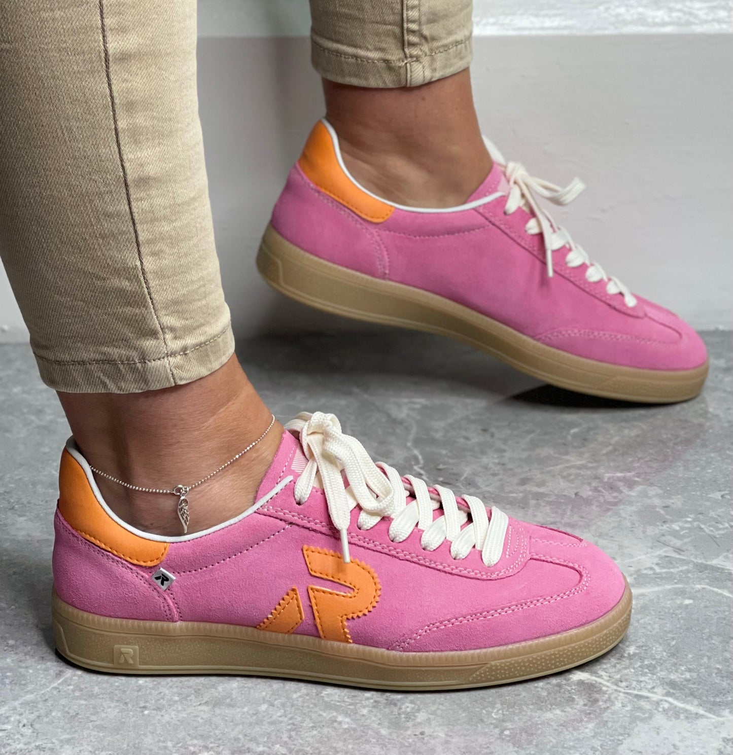 Rieker - Pink Gum Sole Leather Trainer