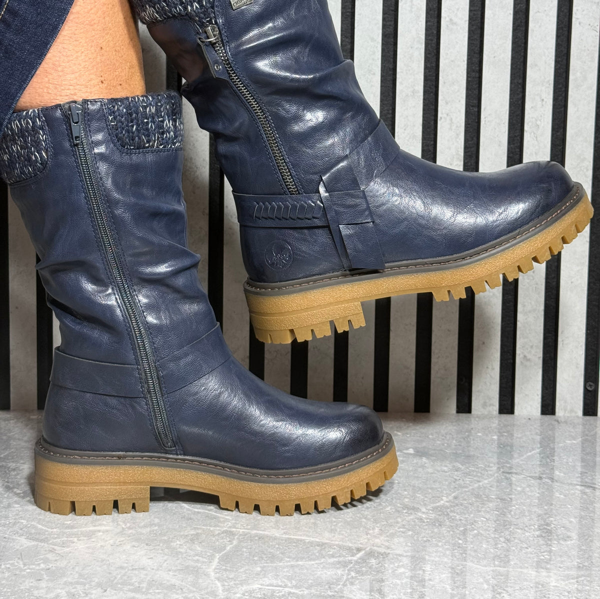 Rieker - Blue 'Tex' Mid Boot