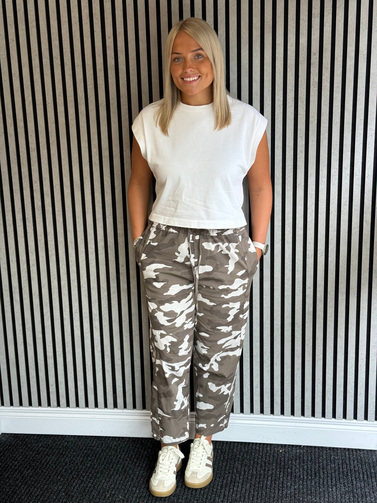 Green Camo Drawstring Trouser