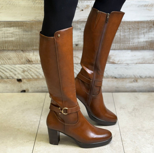 Patrizio Como - 'Linz' Carmelo Long Leather Boot