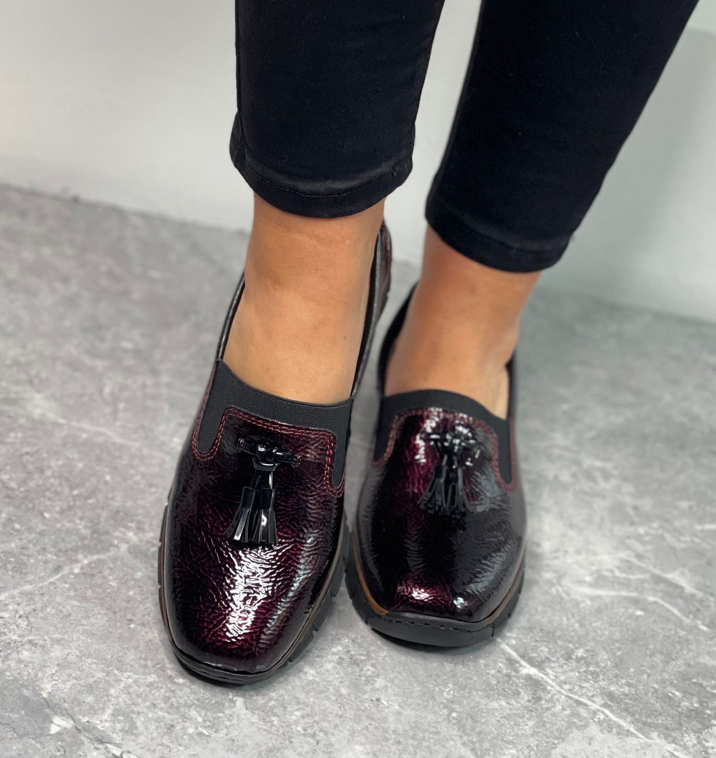 Rieker - Burgundy Patent Loafer