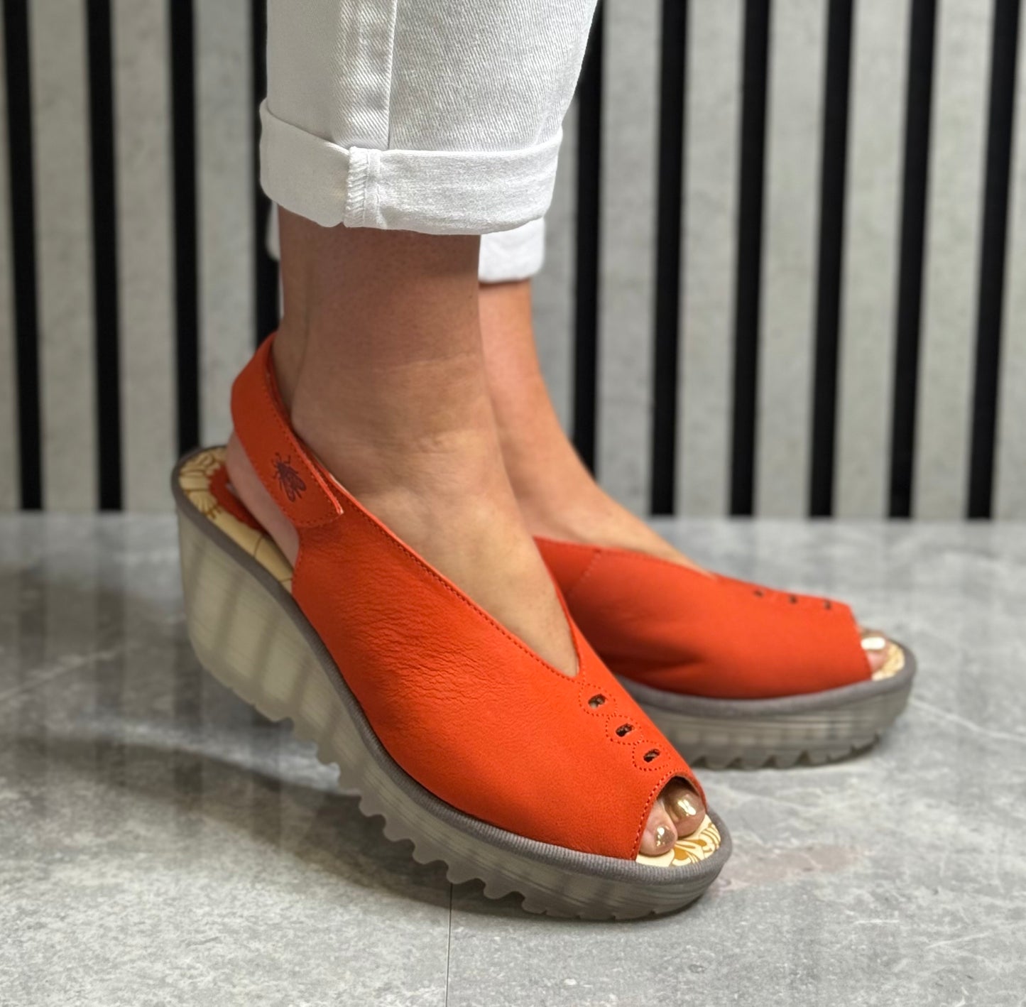 Fly London - Poppy Orange Sandal (YEAY387)