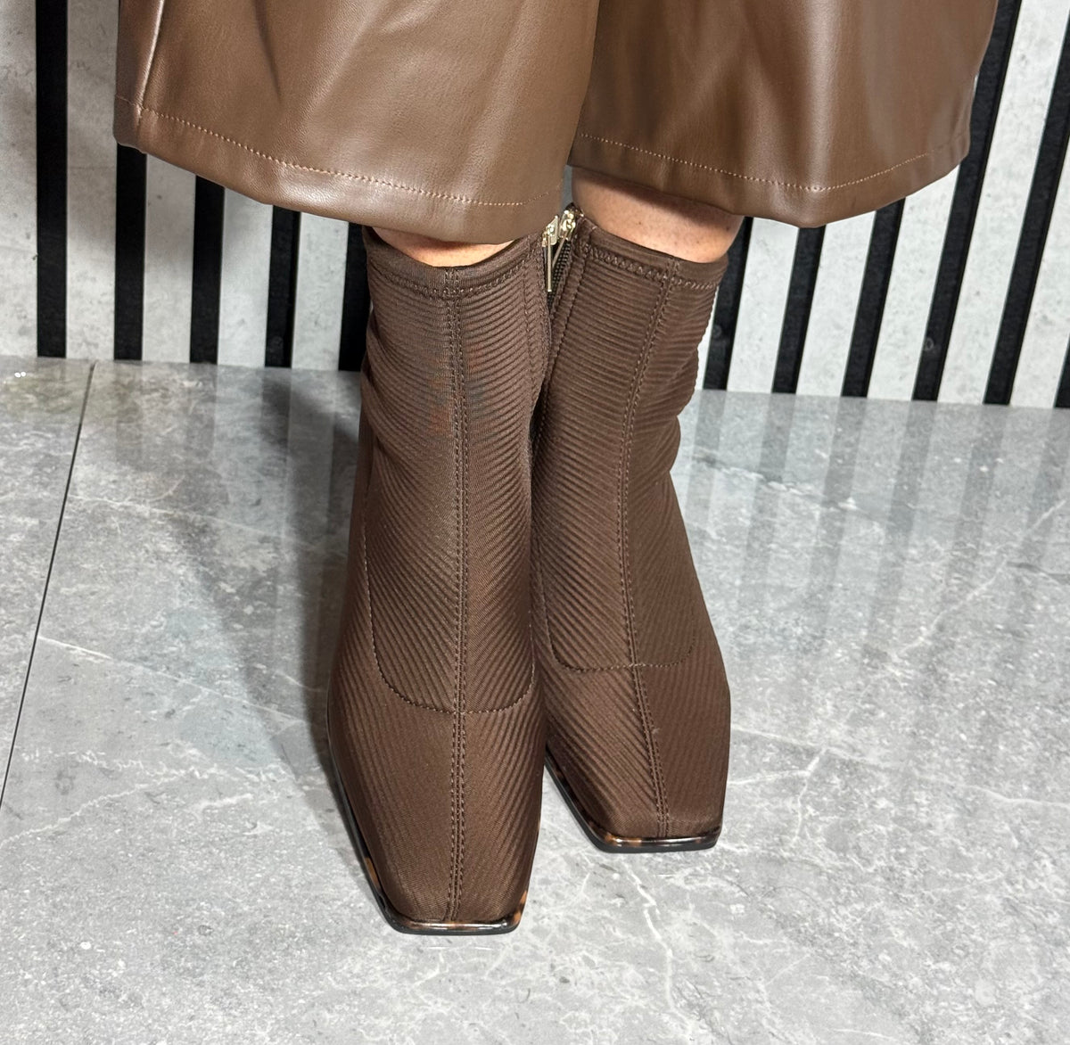 Gioseppo - Brown Block Heel Ankle Boot