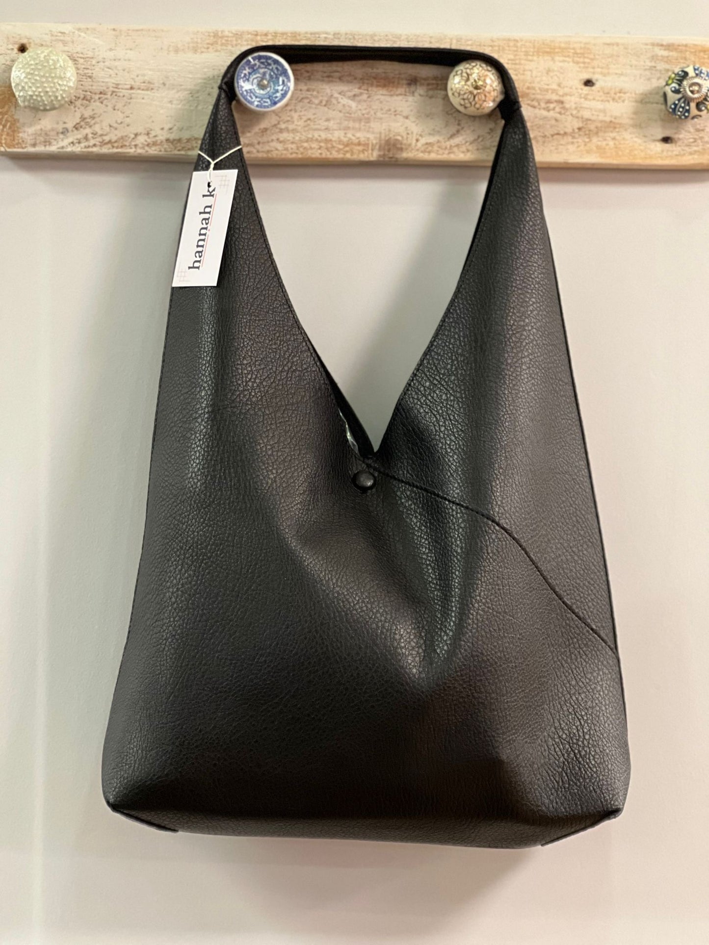 hannah k - 'Amy' Black 2 Piece Slouch Bag