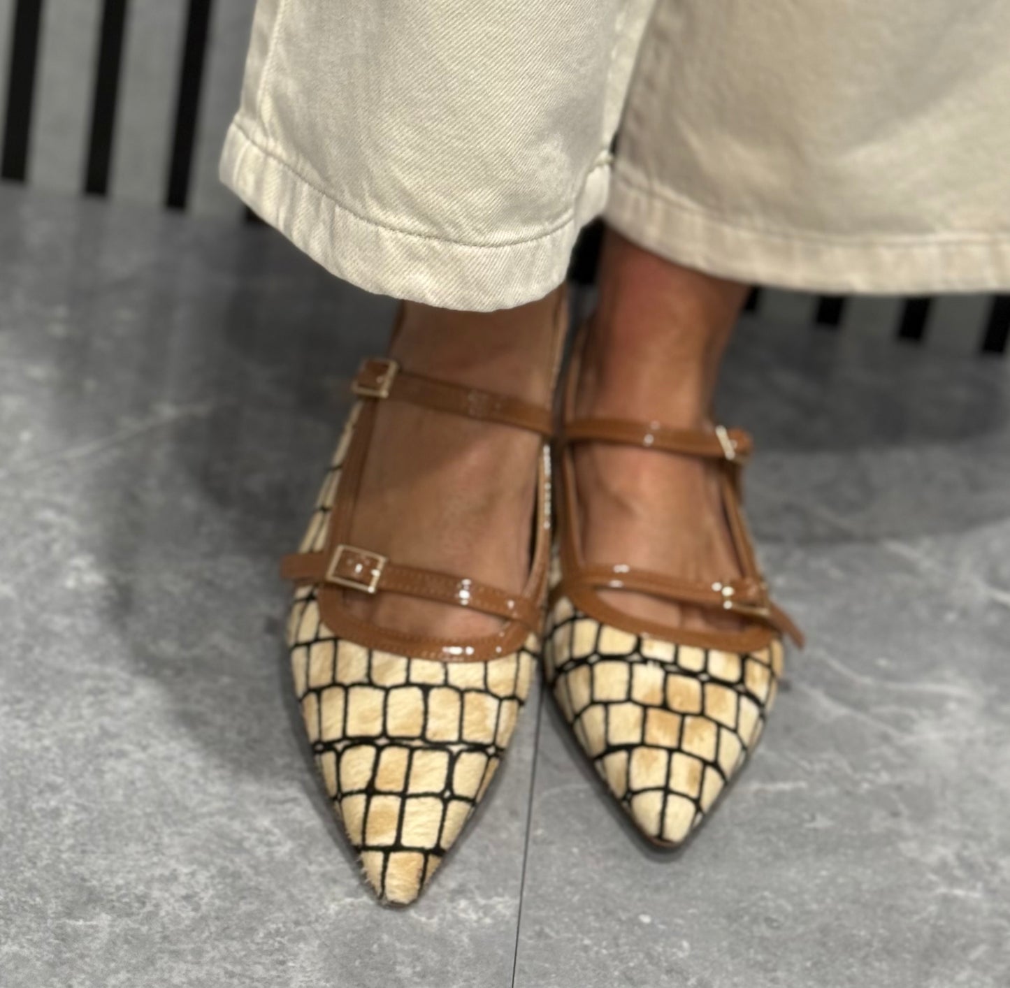 Una Healy - 'Watermelon' Truffle Square Slingback Shoe