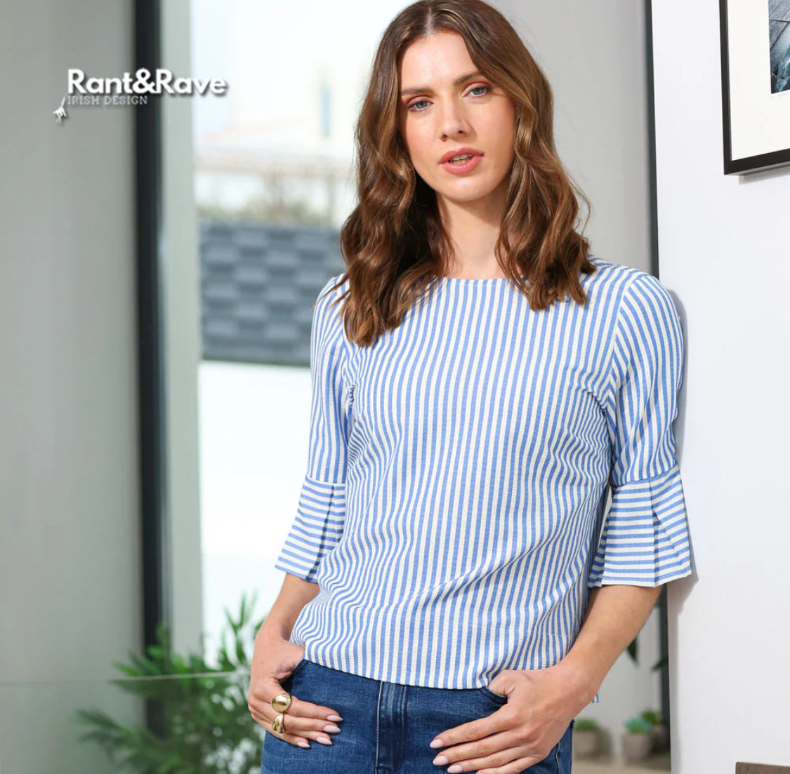 Rant & Rave - 'Romy' Blue Top