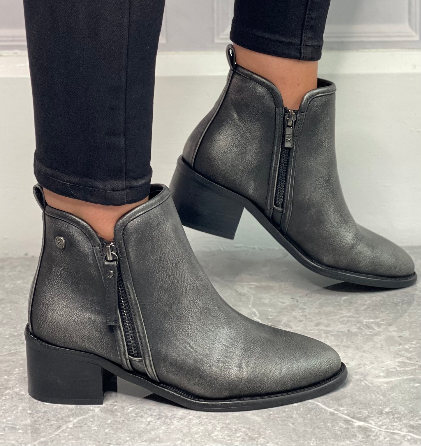 Xti - Pewter Ankle Boot