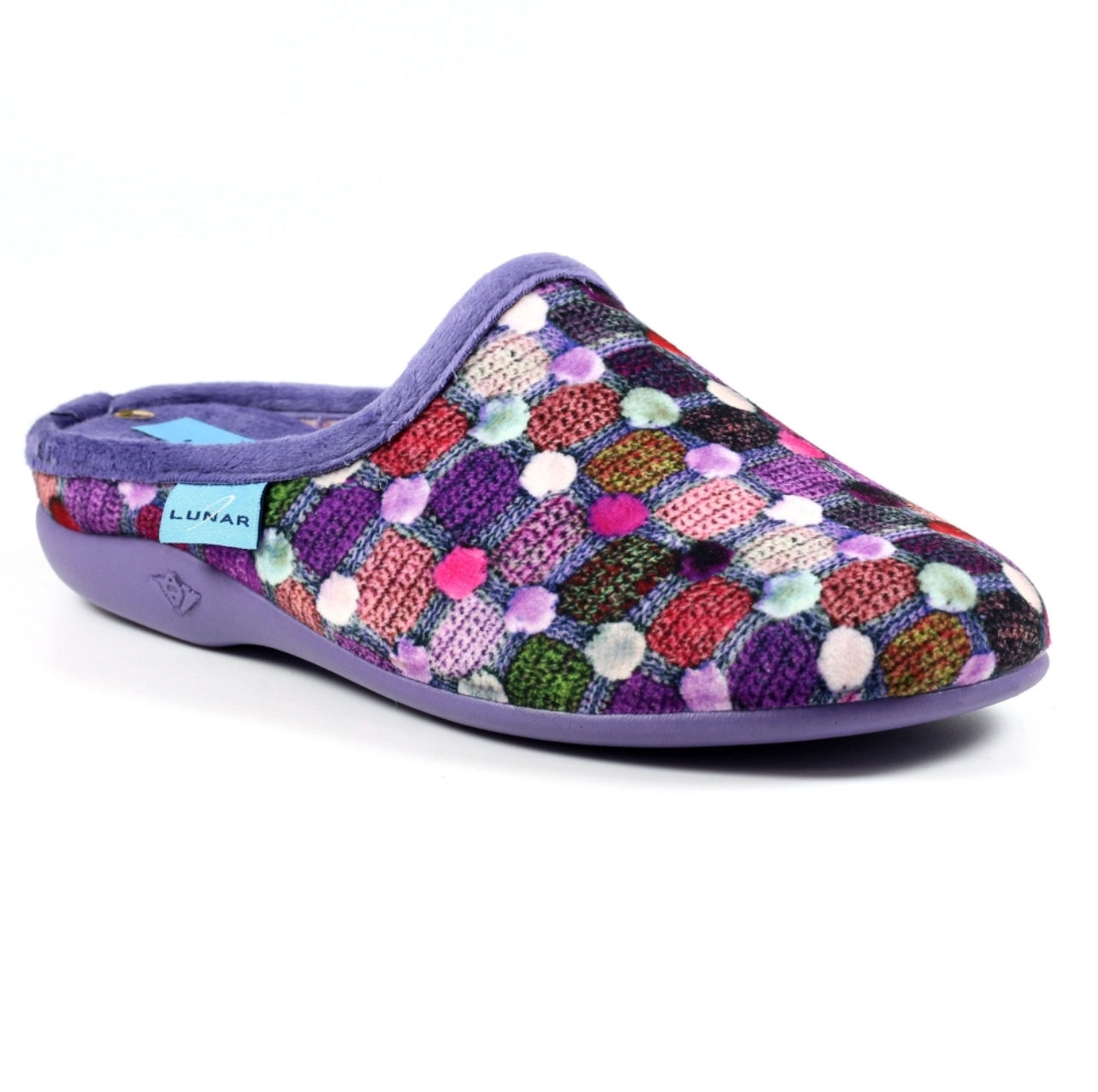 Lunar - 'Crackle' Purple Mule Slipper