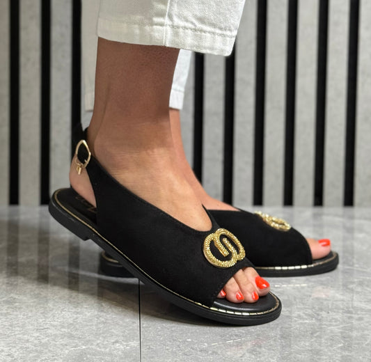 Una Healy - 'Blank Space' Vinyl Peep Toe Slingback