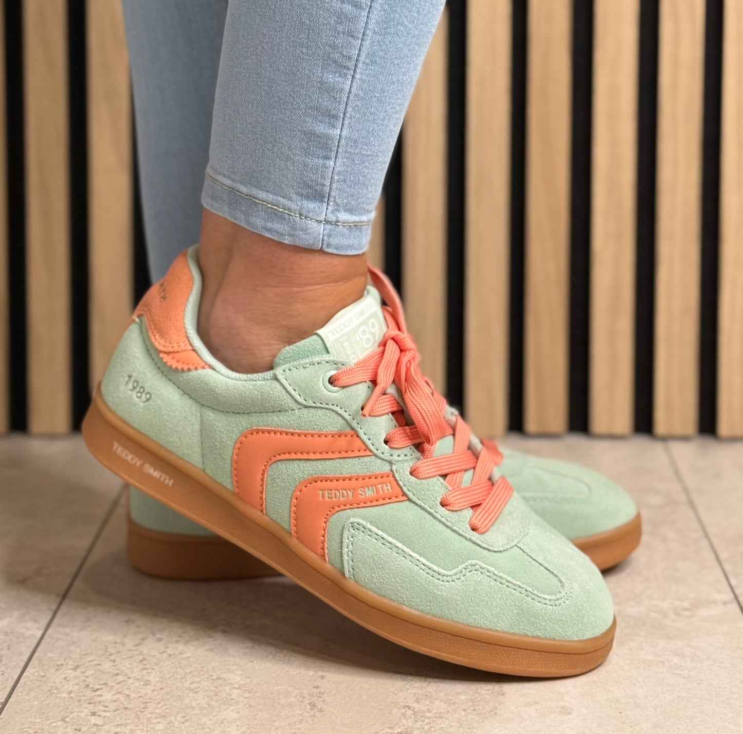 Teddy Smith - Aqua Suede Trainer (120519)