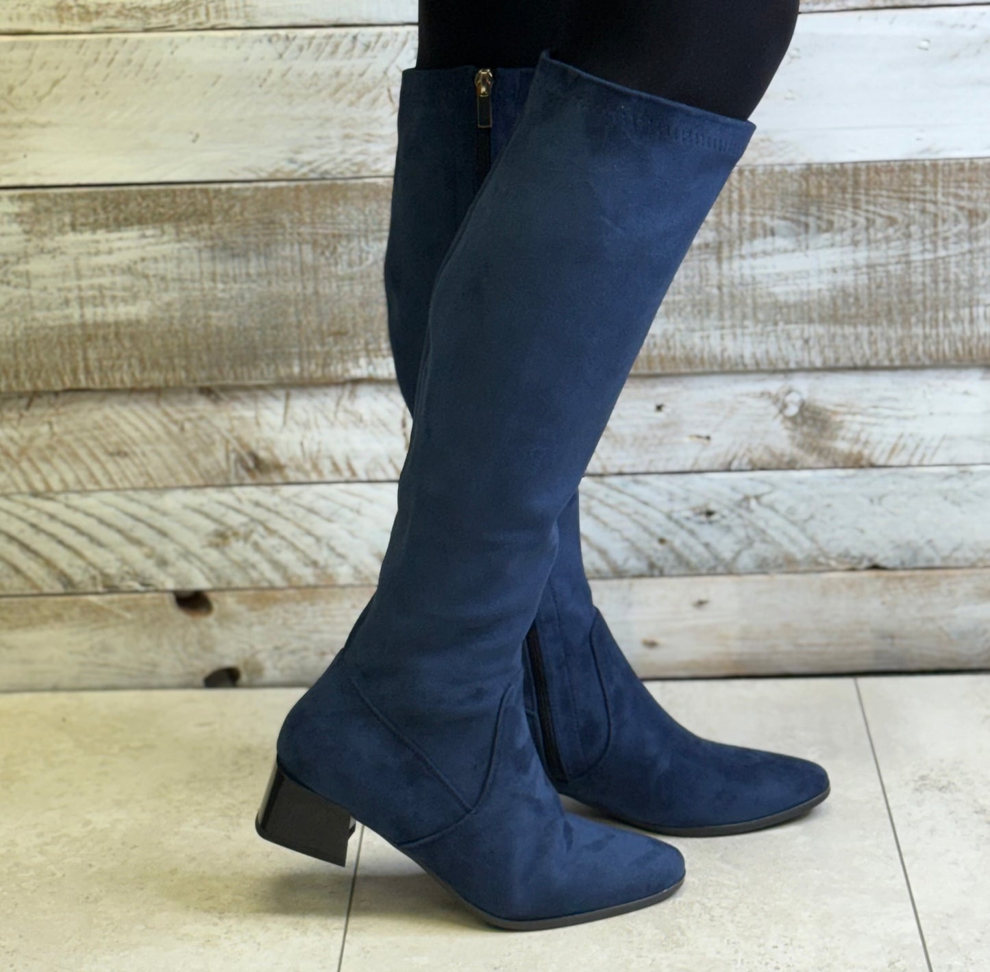 Patrizio Como - 'Emmetton' Navy Suede Long Boot