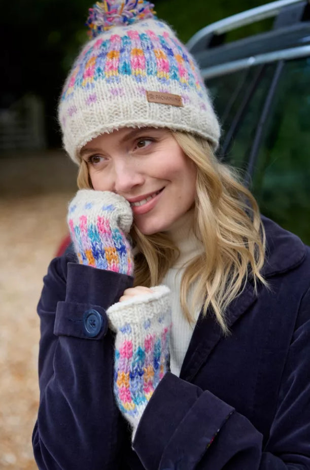 Pachamama  - ‘Arundel’ Oatmeal Bobble Beanie Hat