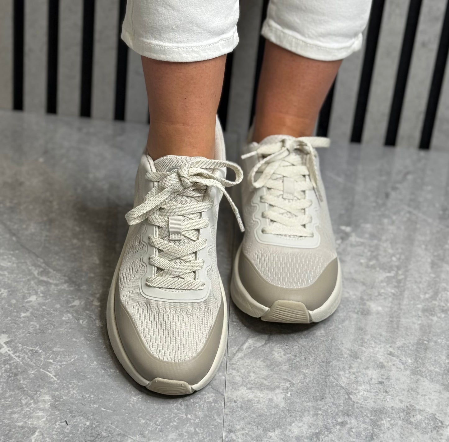 Tamaris Comfort - Beige Lightweight (Wide Fit) Trainer