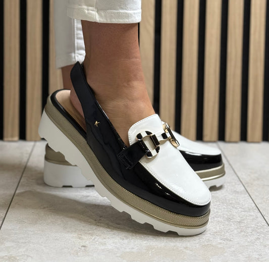 Kate Appleby - 'Hawkfield' Schwarz Combo Slingback Shoe