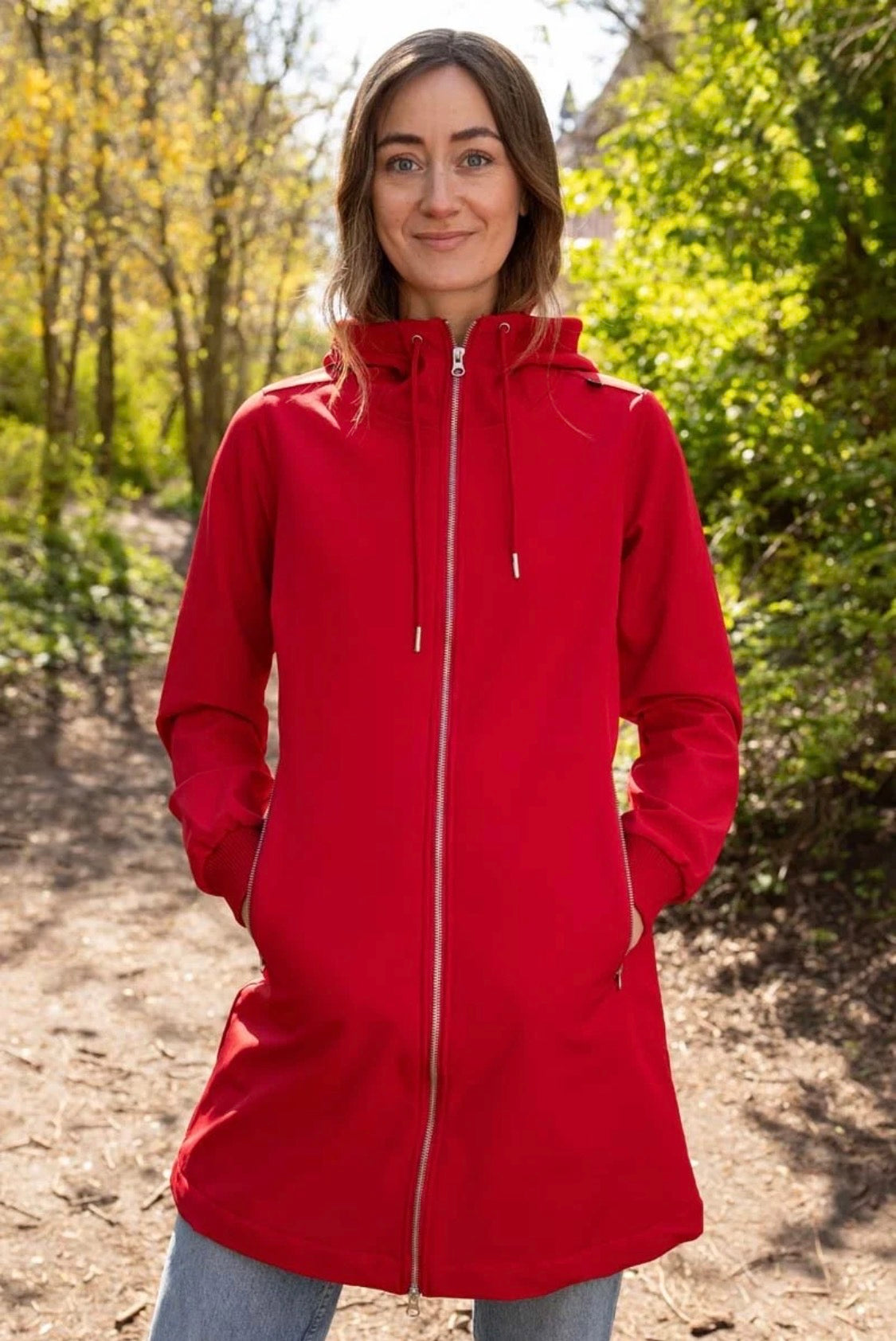 Danafae - Dark Red Softshell Coat