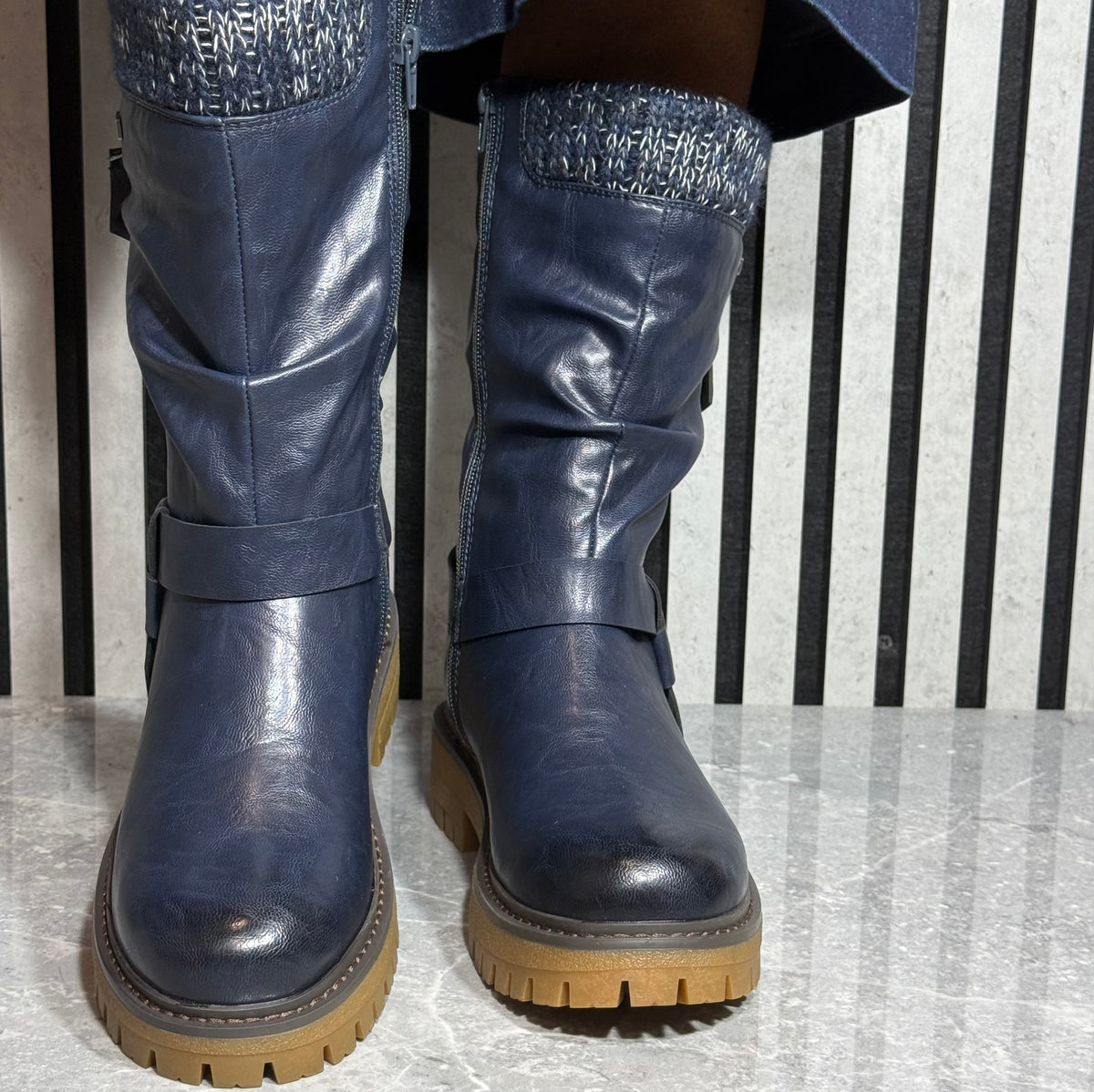 Rieker - Blue 'Tex' Mid Boot