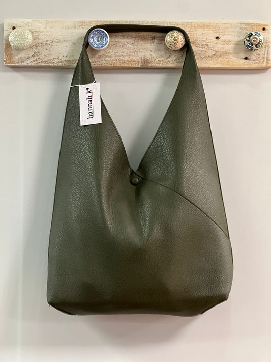 hannah k - 'Amy' Khaki 2 Piece Slouch Bag