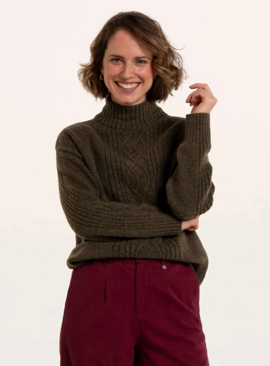 Brakeburn - ‘Signe’ Stitch Detail Knitted Roll Neck Jumper