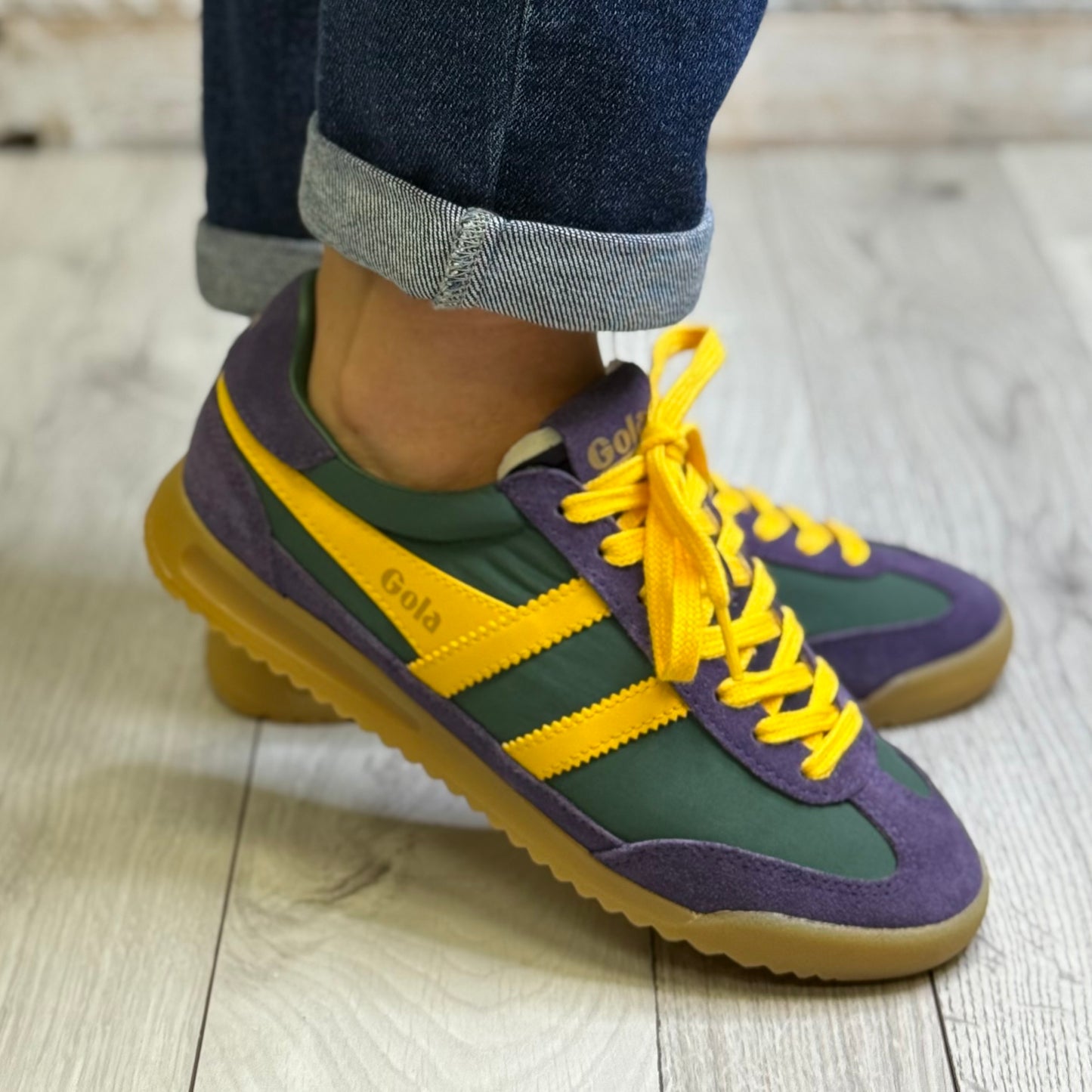 Gola - 'Firefly' Evergreen/Plum/Sun Trainer
