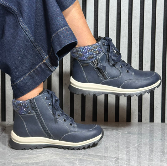 Lunar - 'Buttermere' Navy Ankle Boot