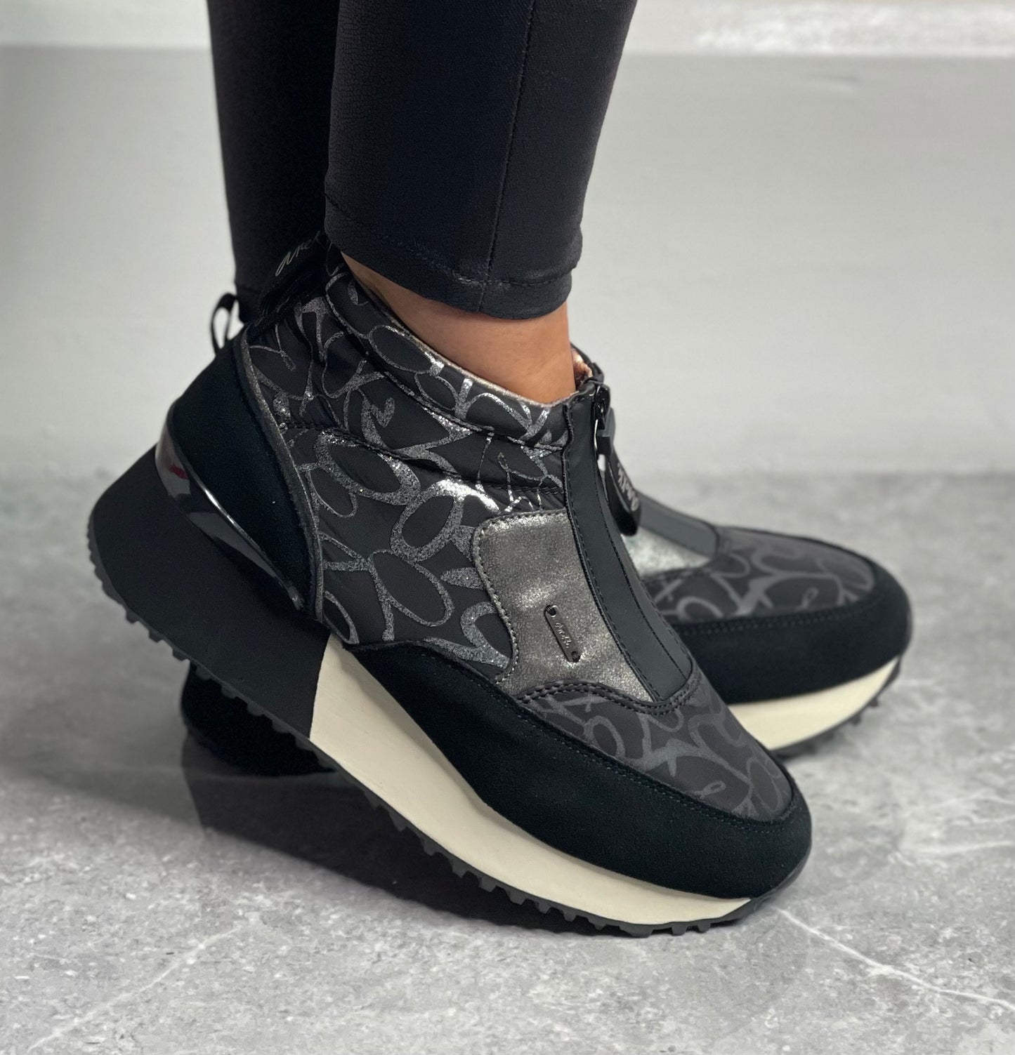 anekke - Black Sporty Trainer Boot