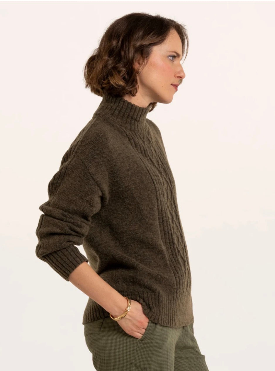Brakeburn - ‘Signe’ Stitch Detail Knitted Roll Neck Jumper