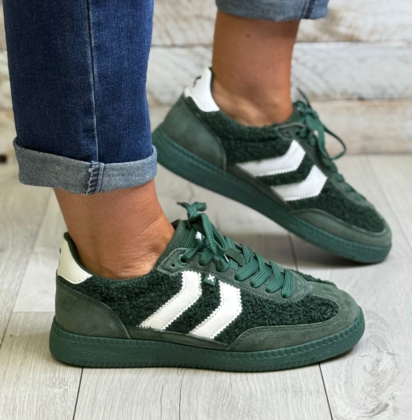 Xti - Dark Green Teddy Trainer (144734)