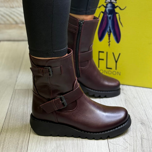 Fly London - Burgundy Leather Boot