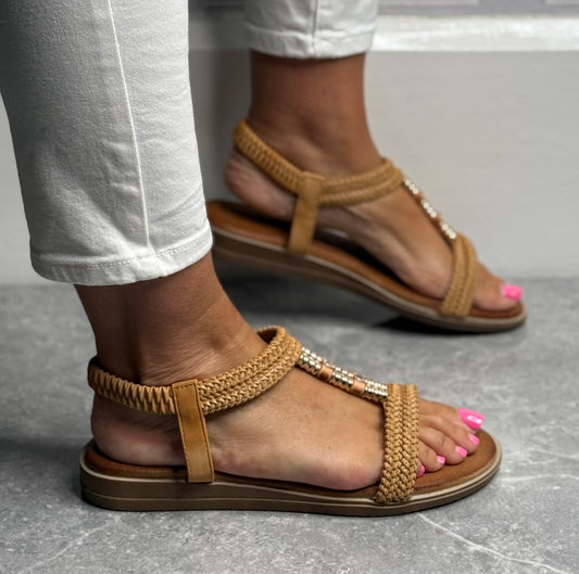 Lunar - 'Portofino' Camel Sandal