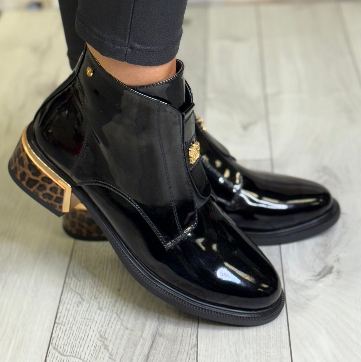 Zanni & Co - 'Surabaya One' Ink Patent Boot