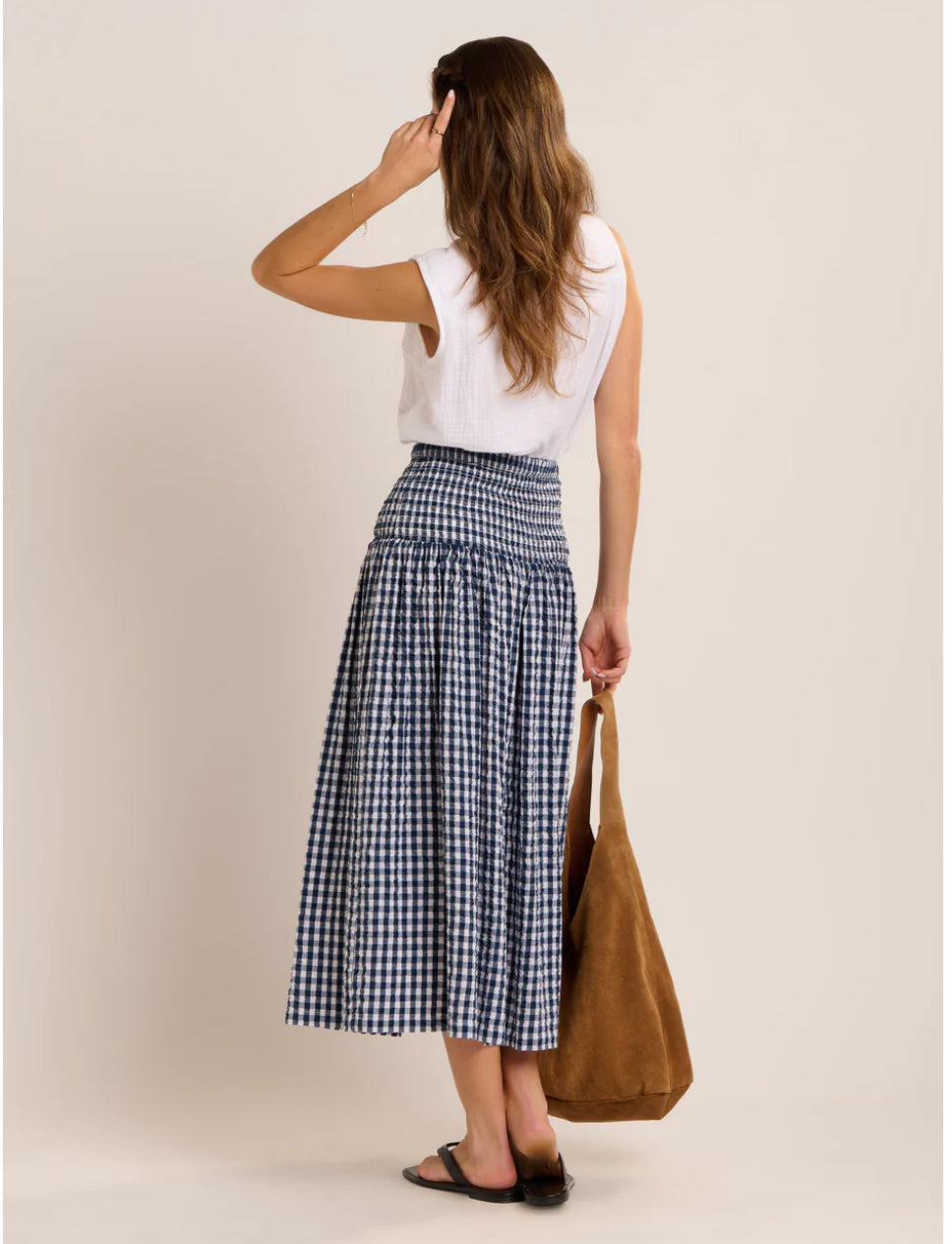 Brakeburn - Lilly Double Cloth Sleeveless Blouse.