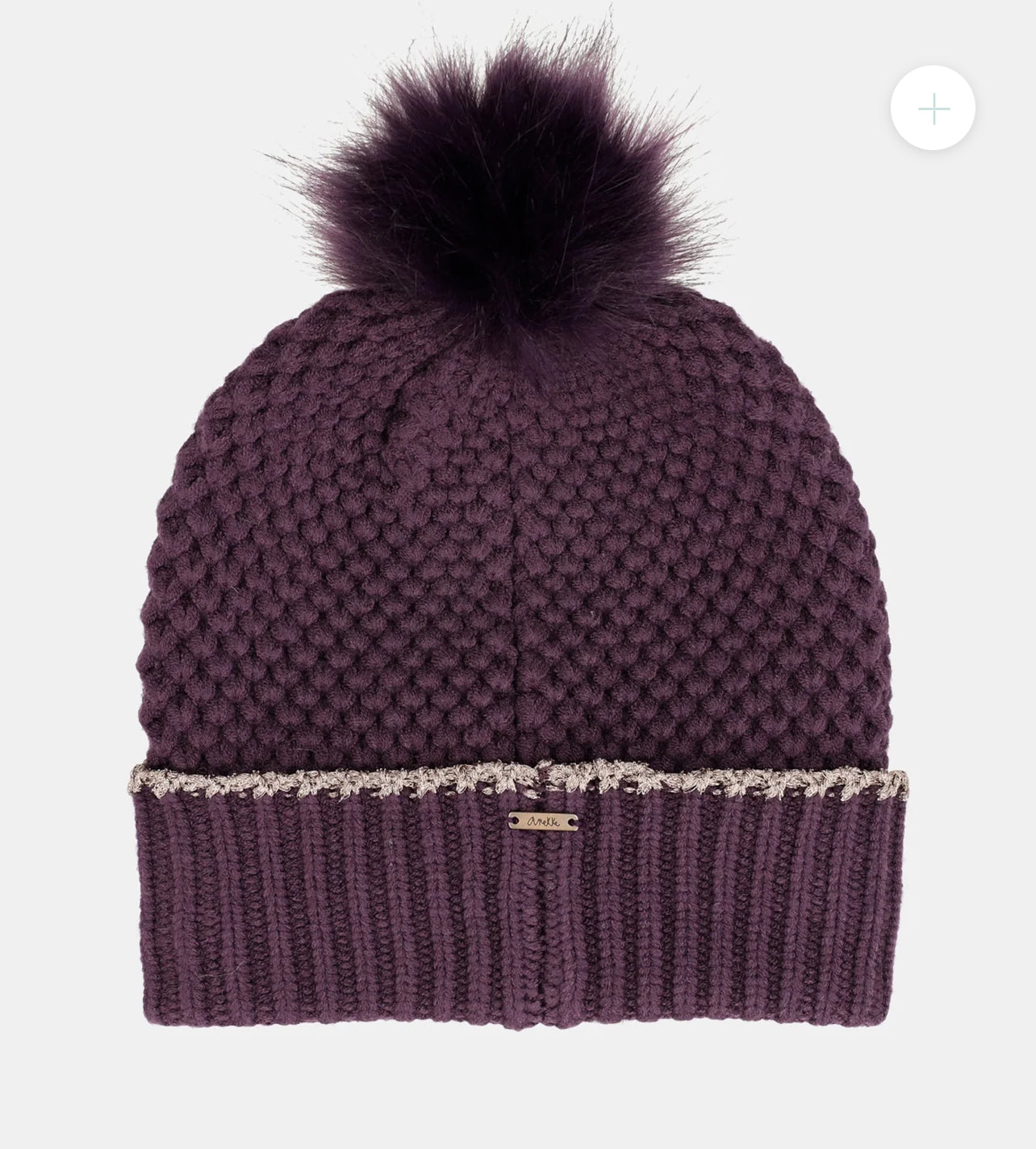 anekke - Grape Knitted Beanie with Pom Pom