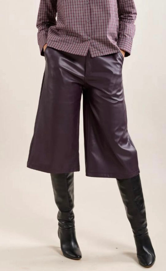 Toxik3 - Aubergine Faux Leather Bermuda Short