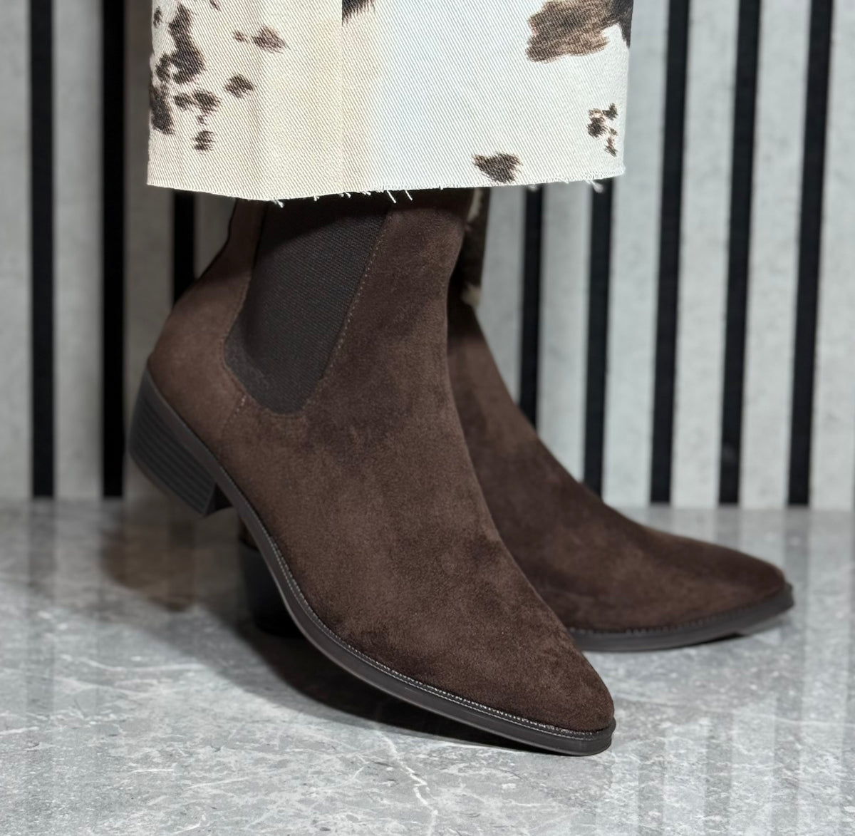 Marco Tozzi - Mocca Faux Suede Ankle Boot