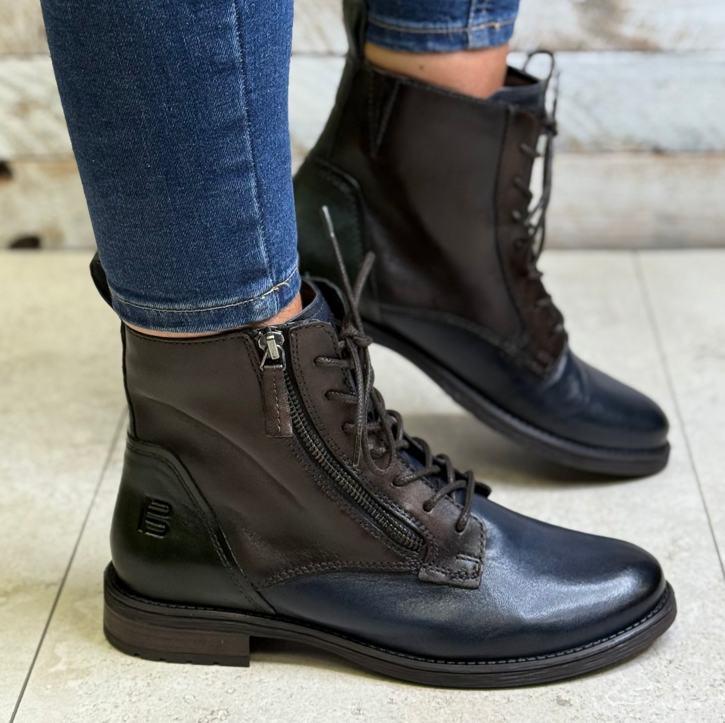 Bagatt- Navy Leather Combo Boot